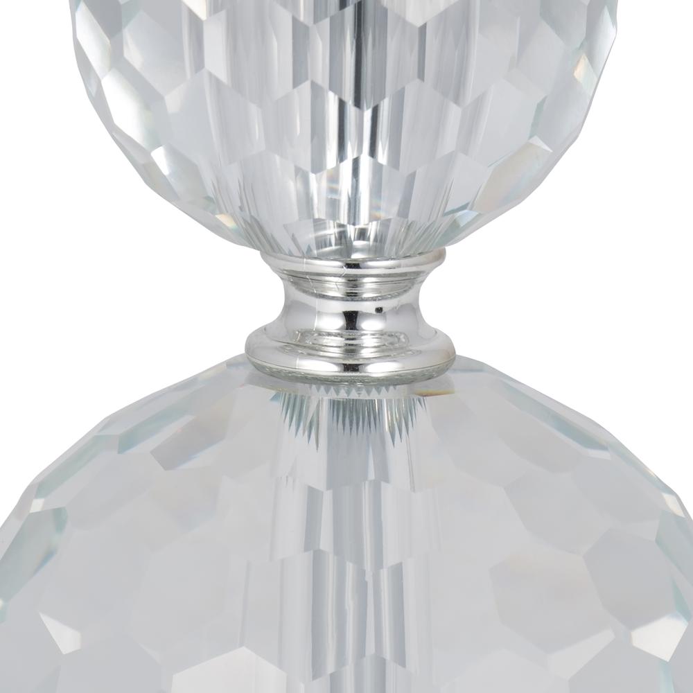 S/2 Crystal 19" Faceted Table Lamp, Silver. Picture 4
