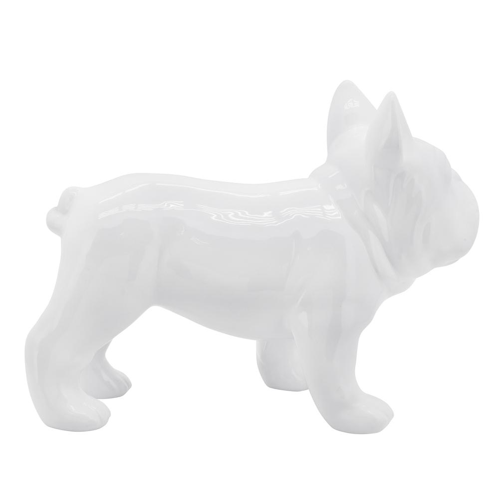 Cer, 12" Bulldog, White. Picture 3