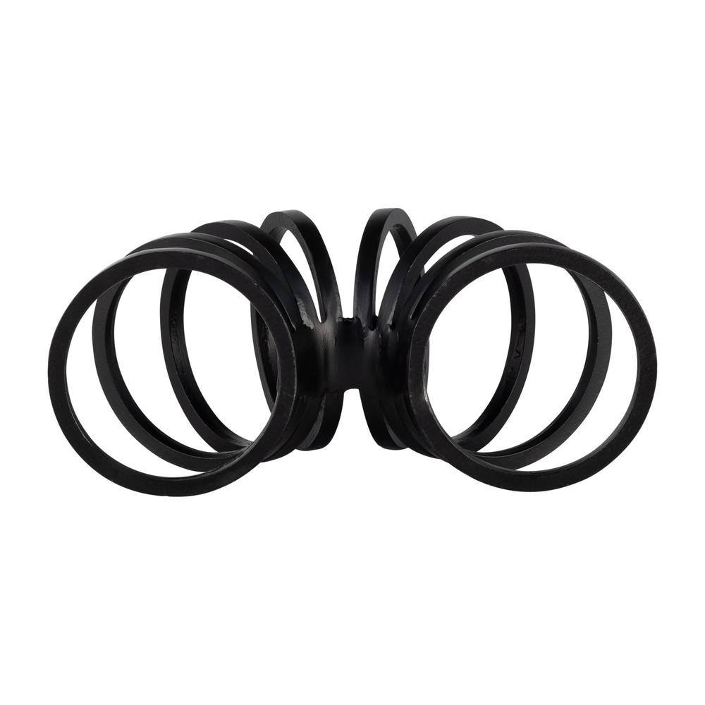 Metal,11",slinky Ring Deco,black. Picture 6