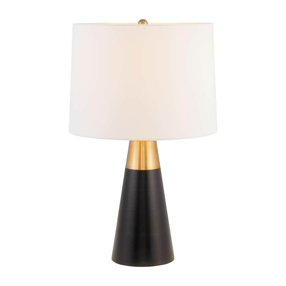 Metal,s/2,23"h,2tone Cone Tbl Lamps,blk/gld. Picture 3