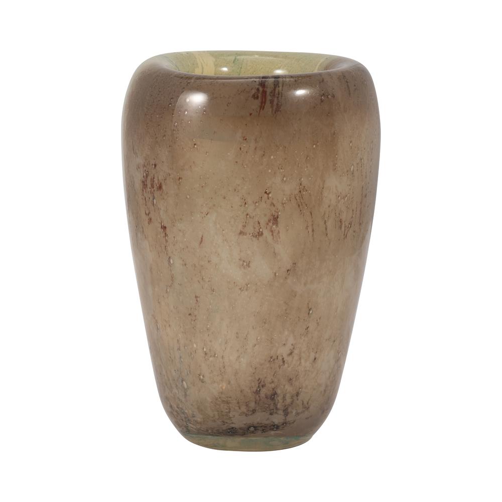 Glass, 11" 2-tone Vase, Nude. Picture 1