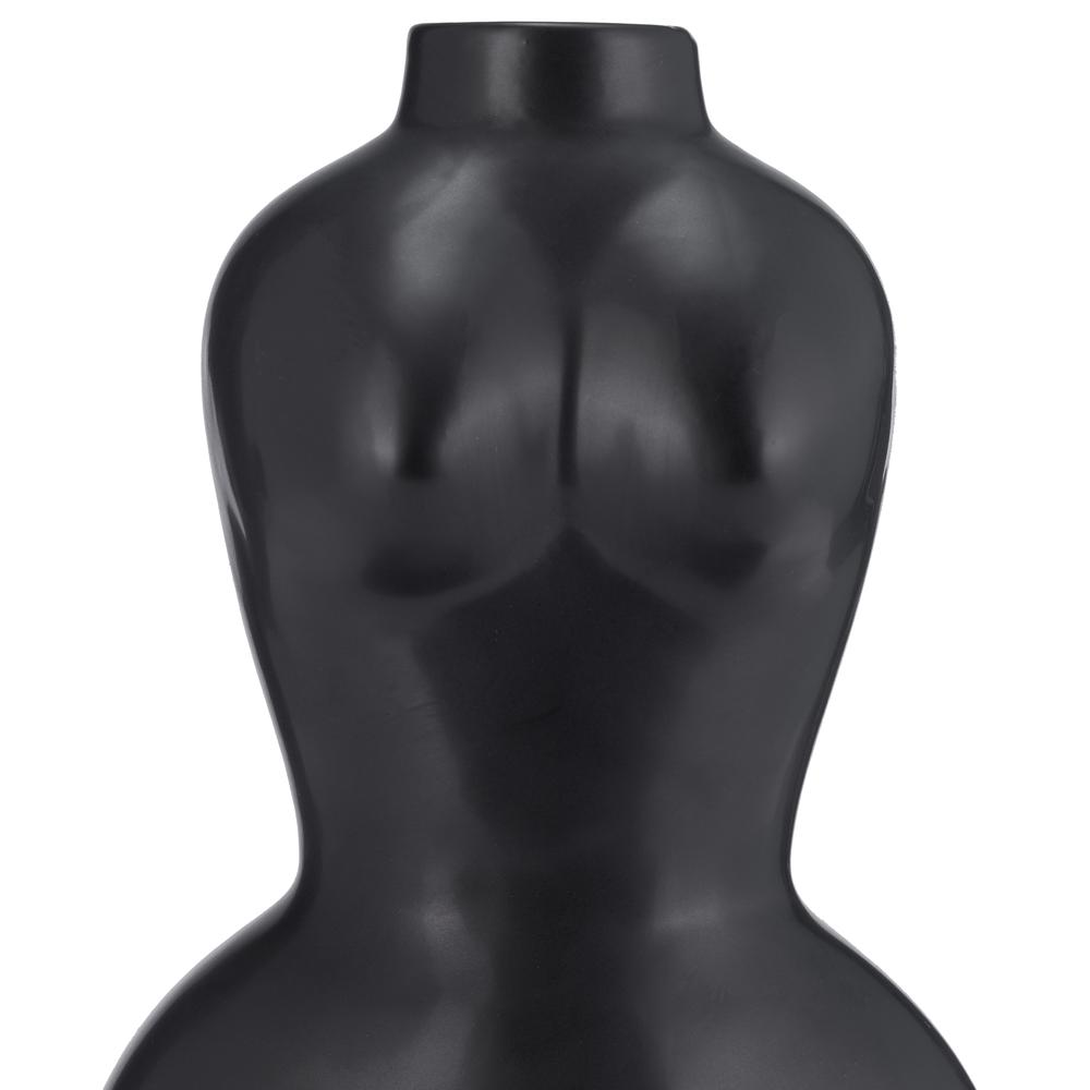 Dol, 12"h Torso Vase, Black. Picture 6