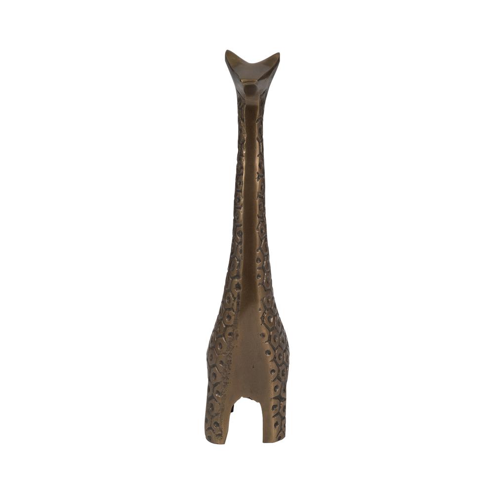 Metal, 12" Honeycomb Giraffe, Bronze. Picture 3