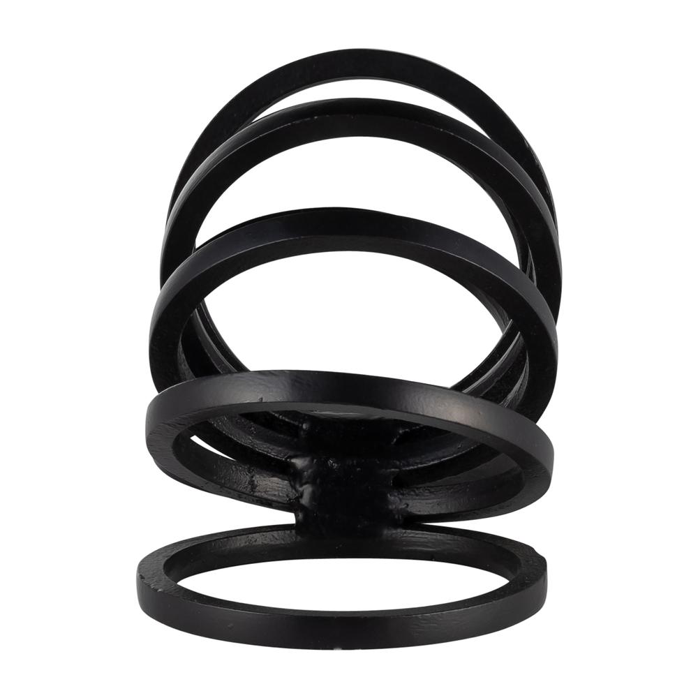 Metal,11",slinky Ring Deco,black. Picture 3