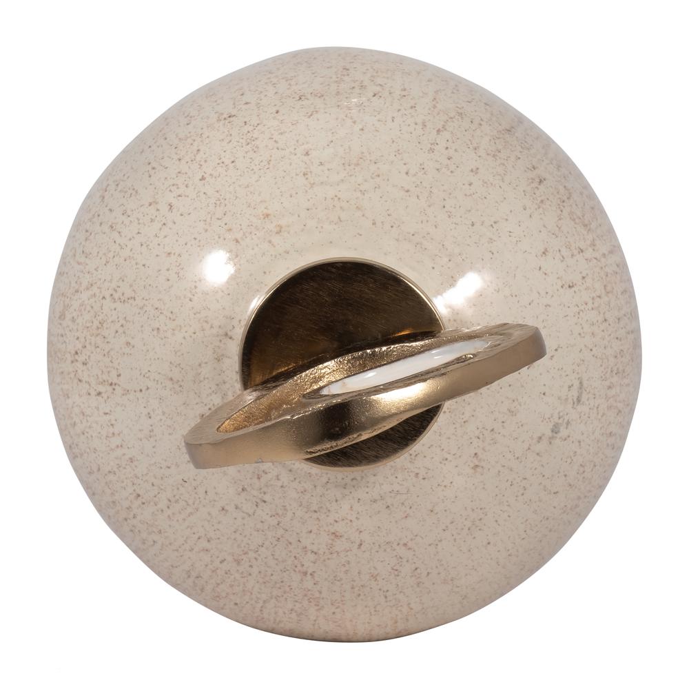 Glass, 27" Vase Metal Swirl Topper, 2-tone Bronze. Picture 6