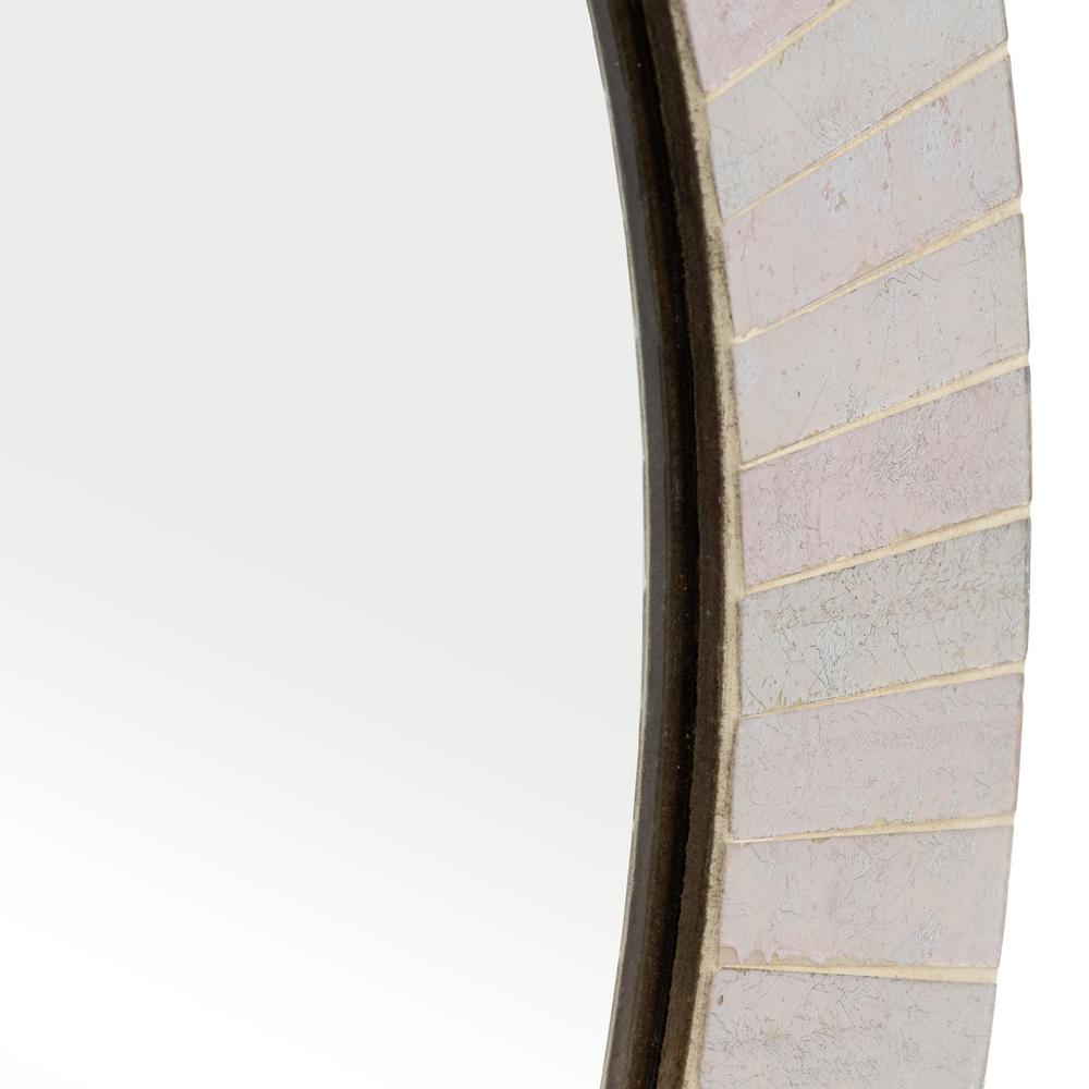 Mosaic 24" Rnd Tiled Mirror Chmpg. Picture 4