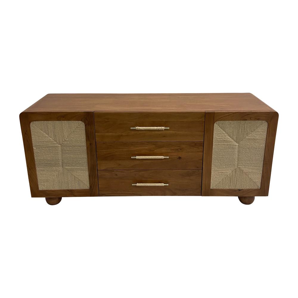 65" Acacia Abacus Sideboard, Brown. Picture 1