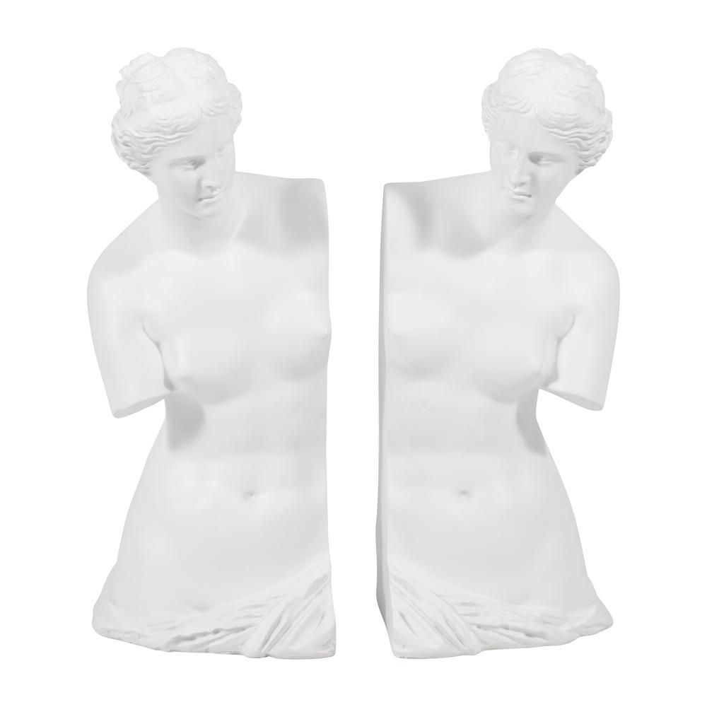 Resin, S/2 11"h Greek Godess, White. Picture 1