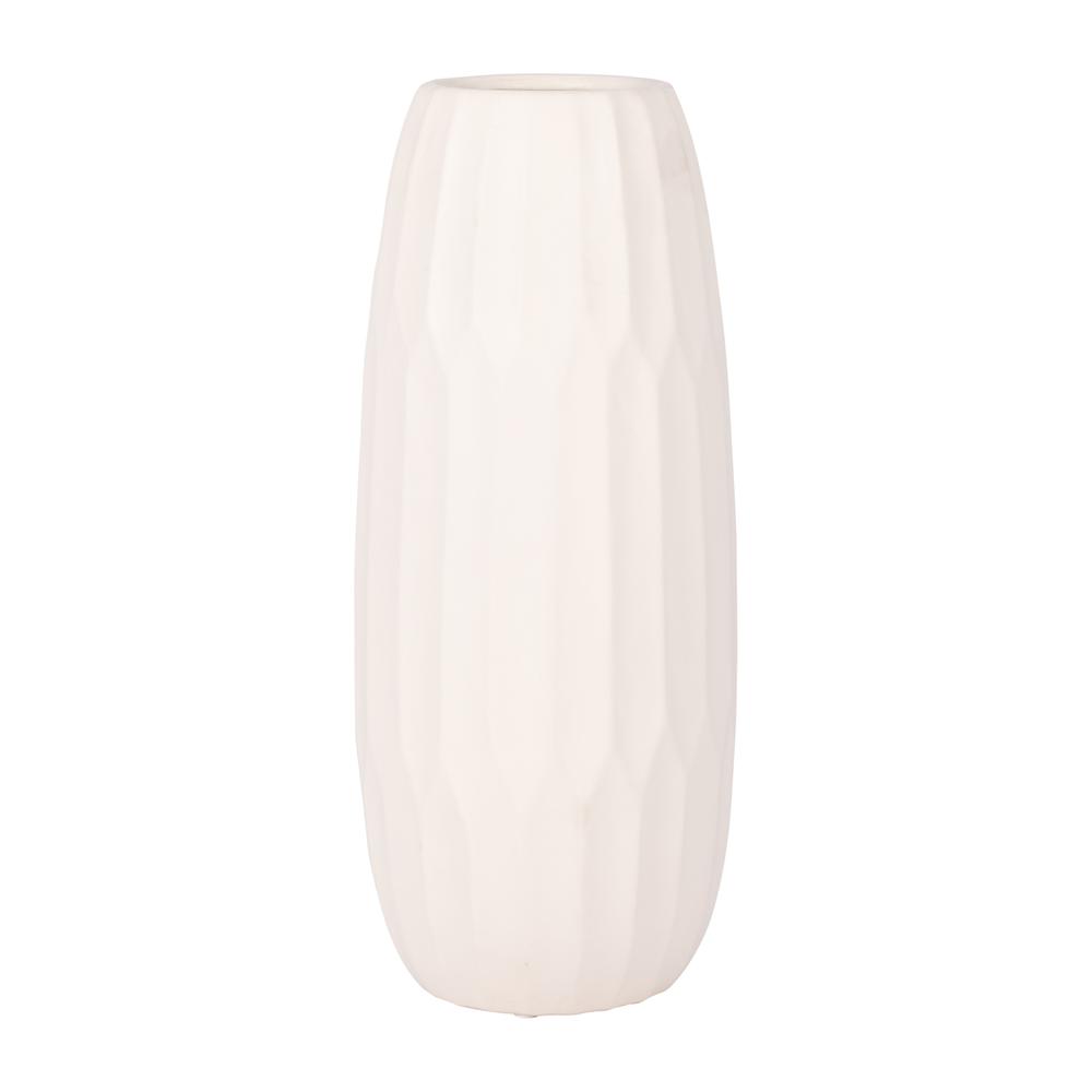Ceramic 14" Vase , Creme. Picture 2