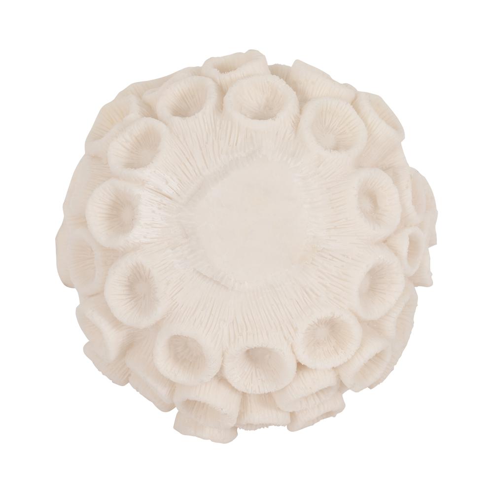 7" Round Coral Orb, Ivory. Picture 5