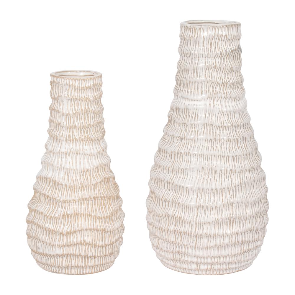 Porcelain, 9" Coastal Vase, Ivory. Picture 8
