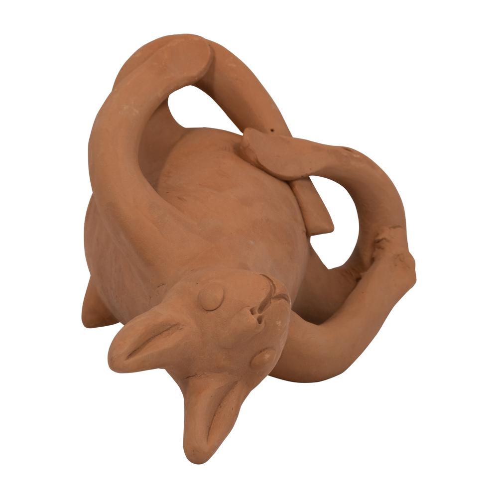 Terracotta, 9" Om Yoga Bunny, Natural. Picture 6