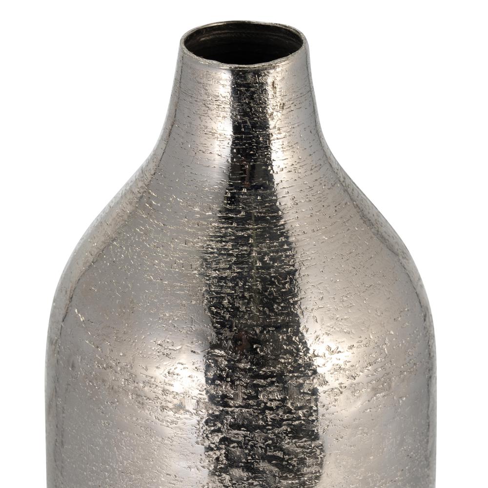 Metal, 19"h Cylinder Vase, Silver. Picture 3