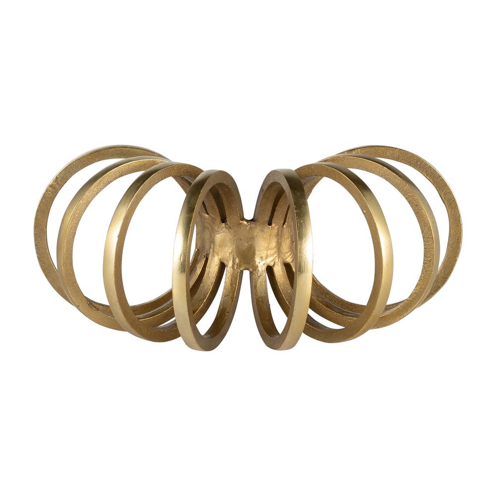 Metal,11",slinky Ring Deco,gold. Picture 5