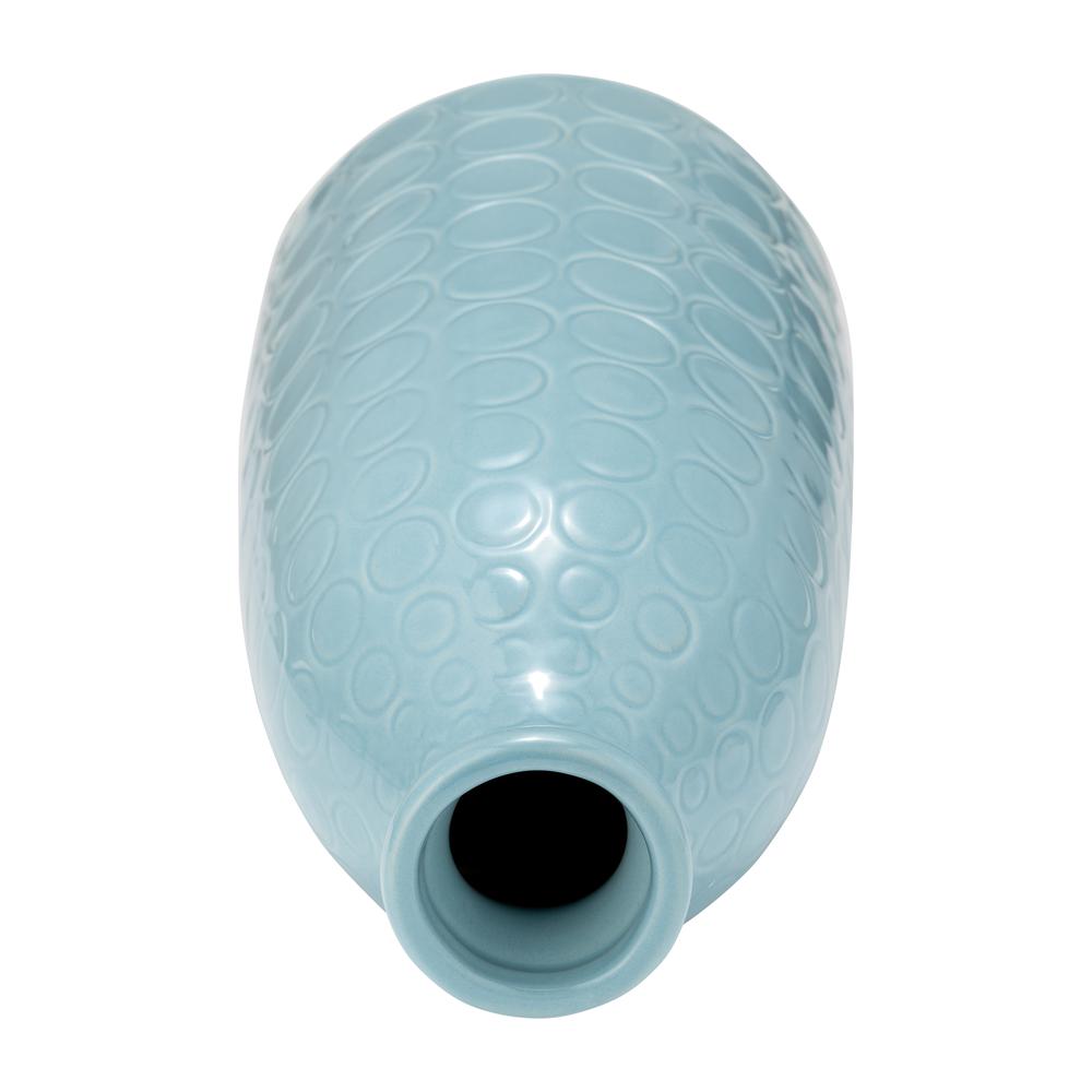 Cer, 12" Circles Vase, Aqua Haze. Picture 5