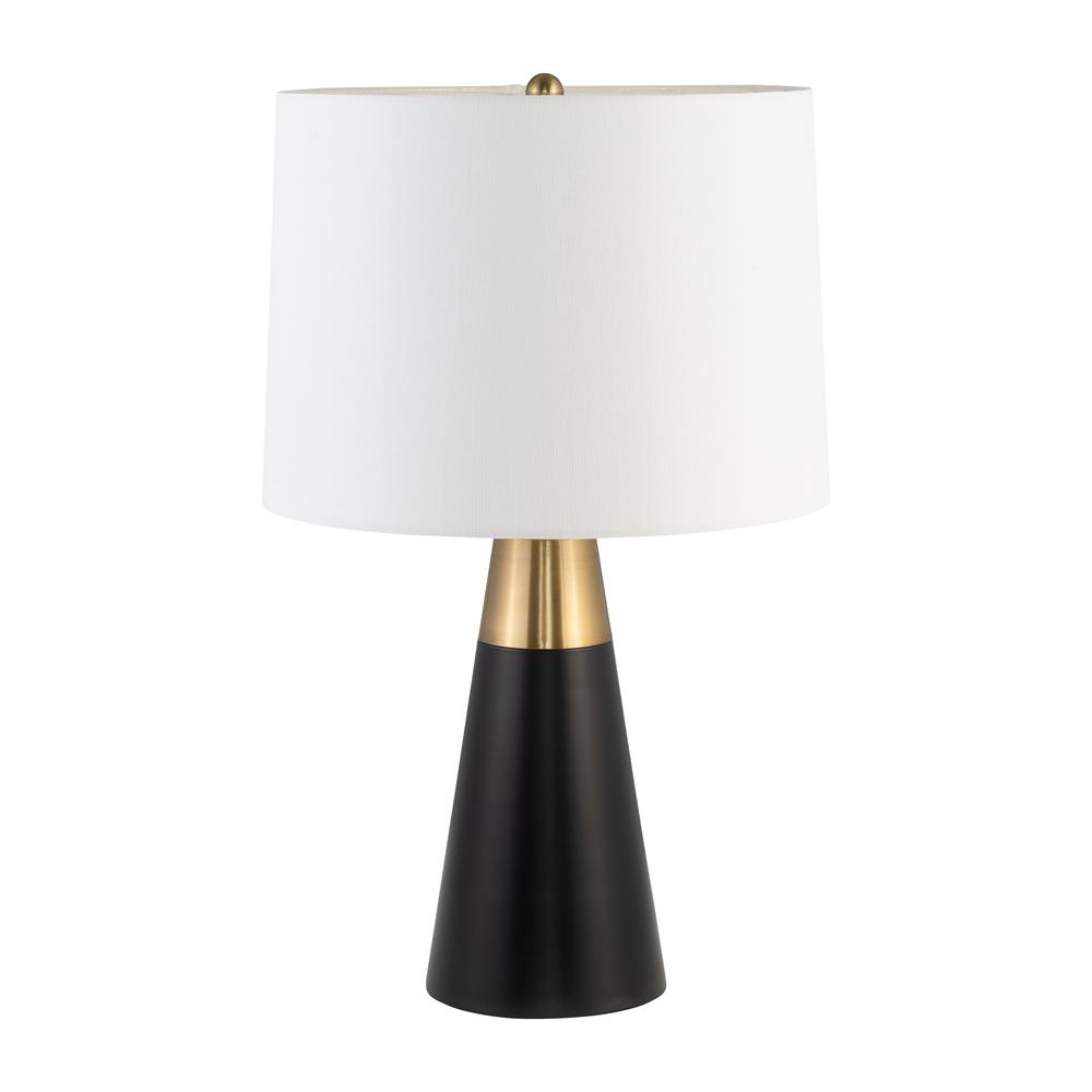 Metal,s/2,23"h,2tone Cone Tbl Lamps,blk/gld. Picture 2
