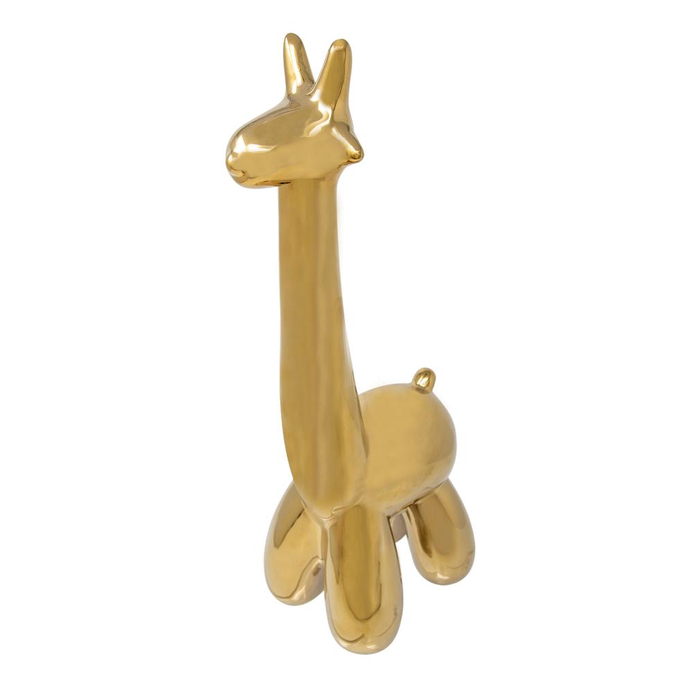 Gold Giraffe Balloon Animal. Picture 3