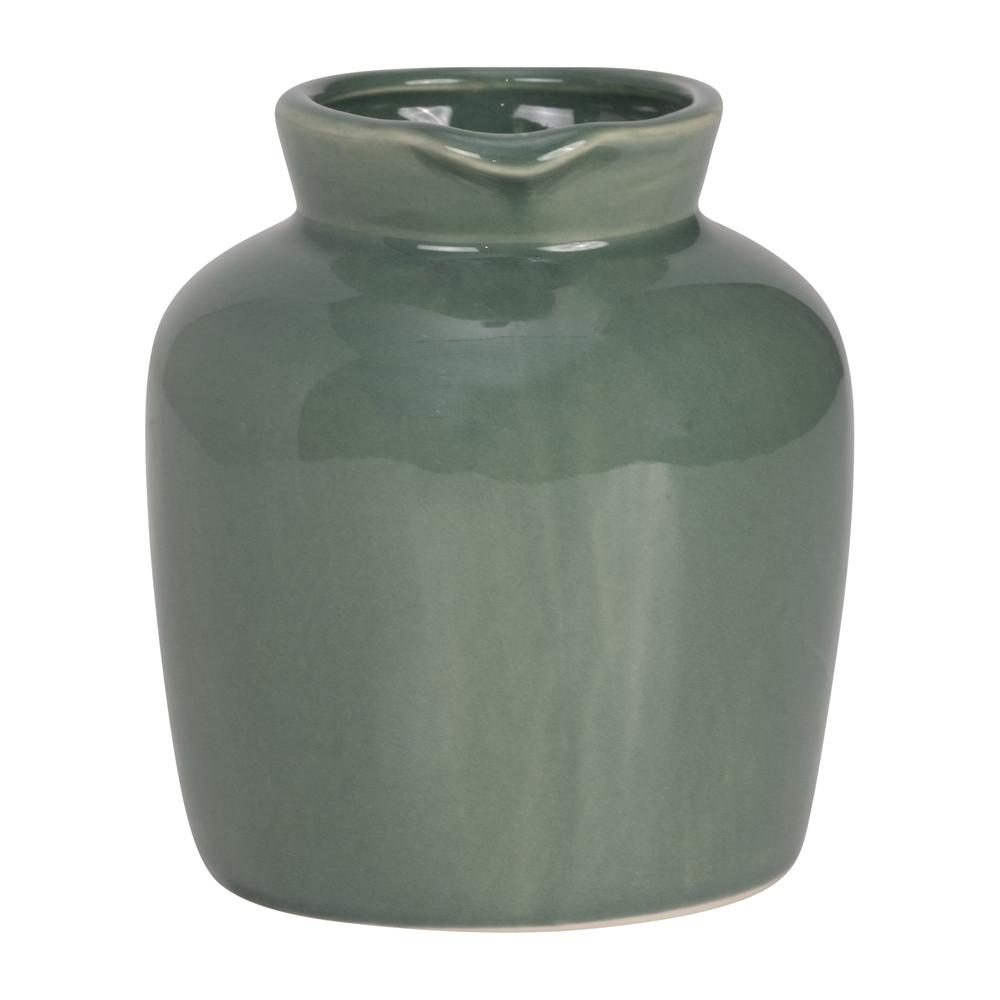 Cer, 5" Pitcher Vase, Dark Sage. Picture 4
