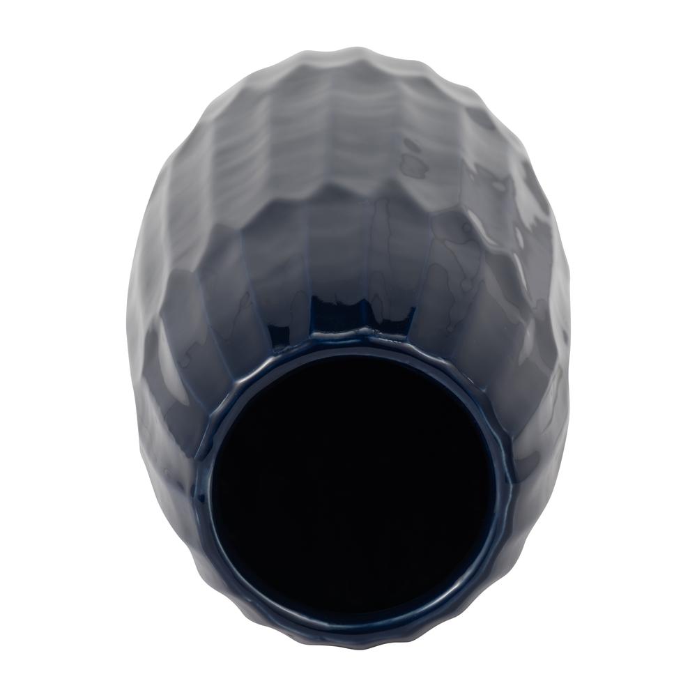 Ceramic 14" Vase , Navy Blue. Picture 5