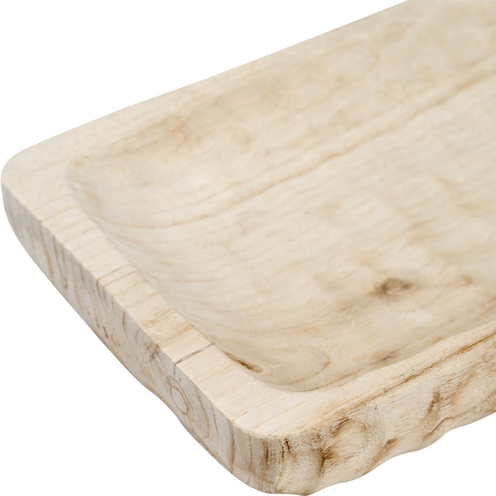 Wood, 16" Rectangular Tray, Natural. Picture 5