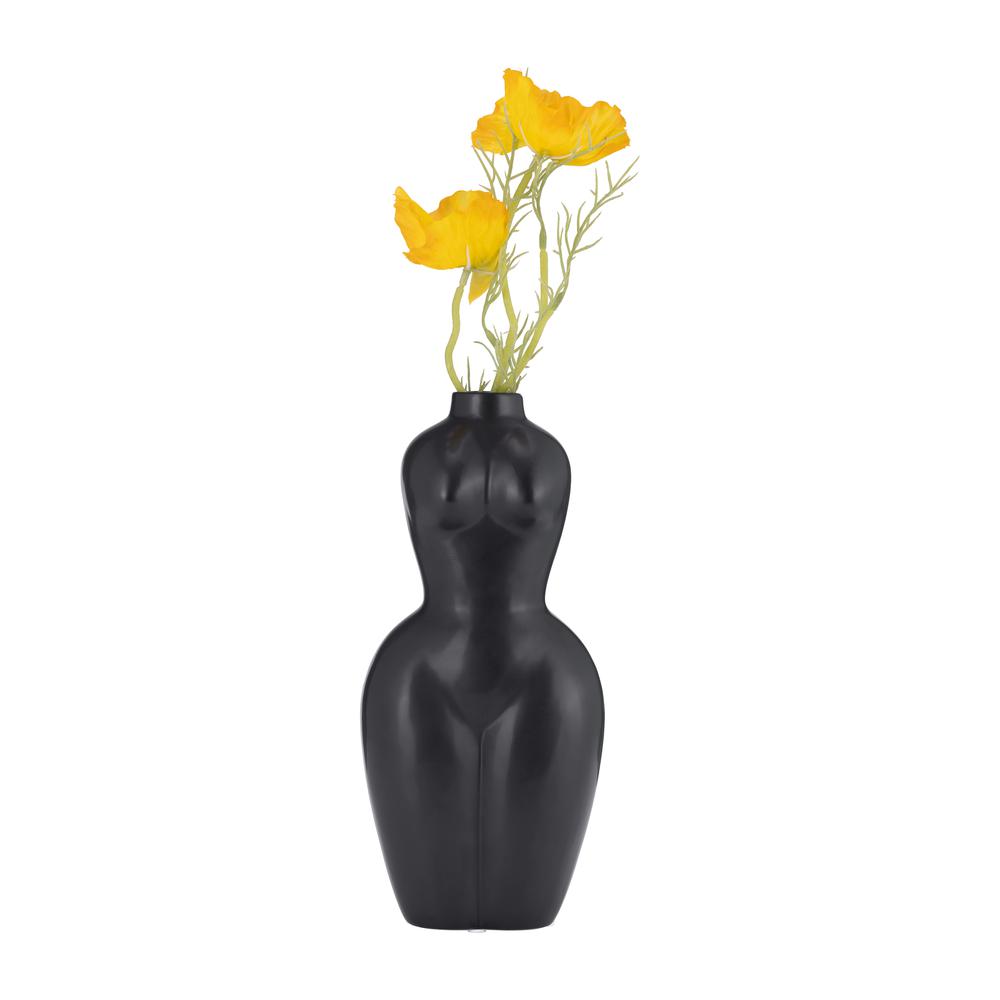 Dol, 12"h Torso Vase, Black. Picture 5