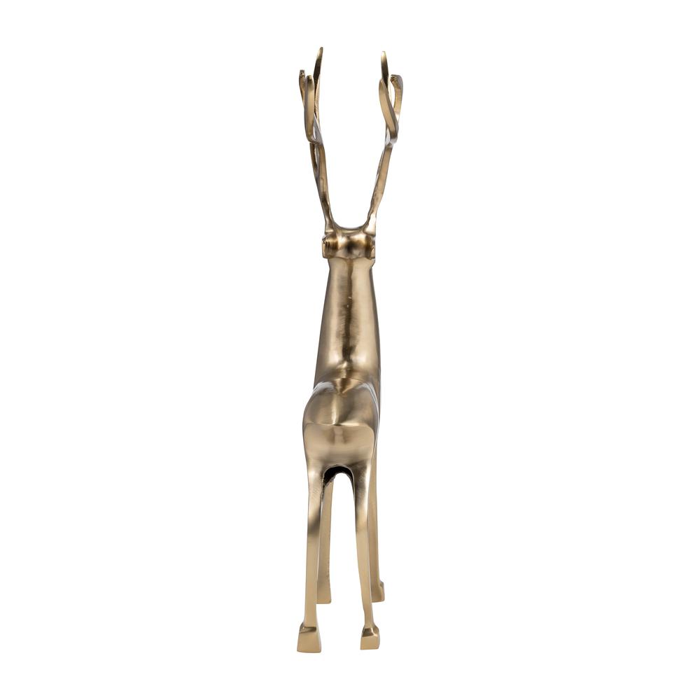 Metal, 18" Standing Reindeer, Gold. Picture 4