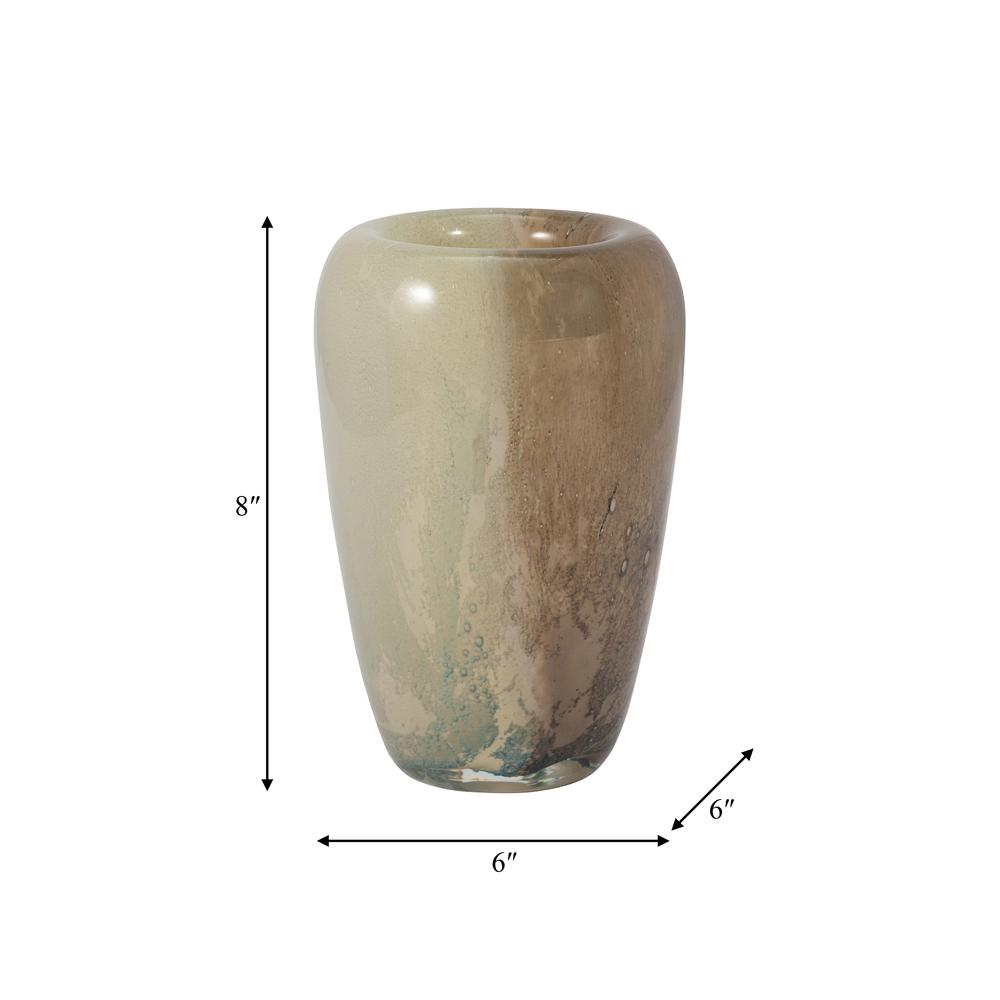 Glass, 8" 2-tone Vase, Nude. Picture 9