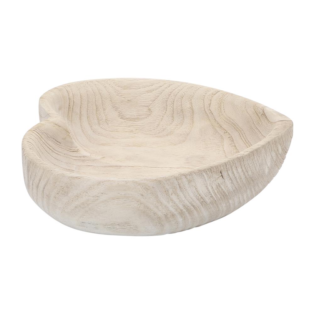 Wood, S/2 9/10" Heart Bowls, Natural. Picture 5