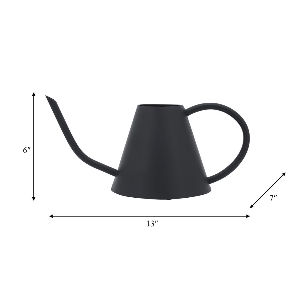 Metal 6"h Watering Can, Black. Picture 8