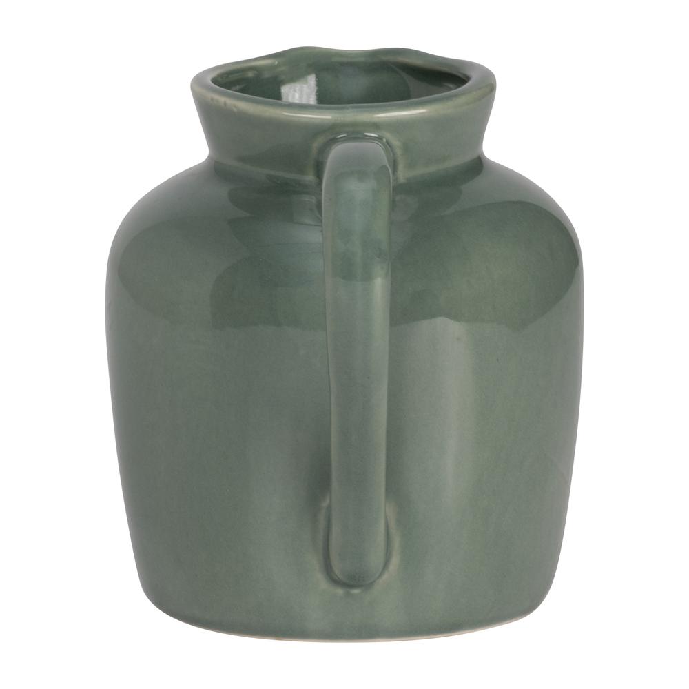 Cer, 5" Pitcher Vase, Dark Sage. Picture 3