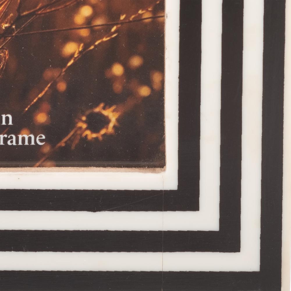 Resin,4x6 Dimensional Lines Photo Frame,blk/white. Picture 5