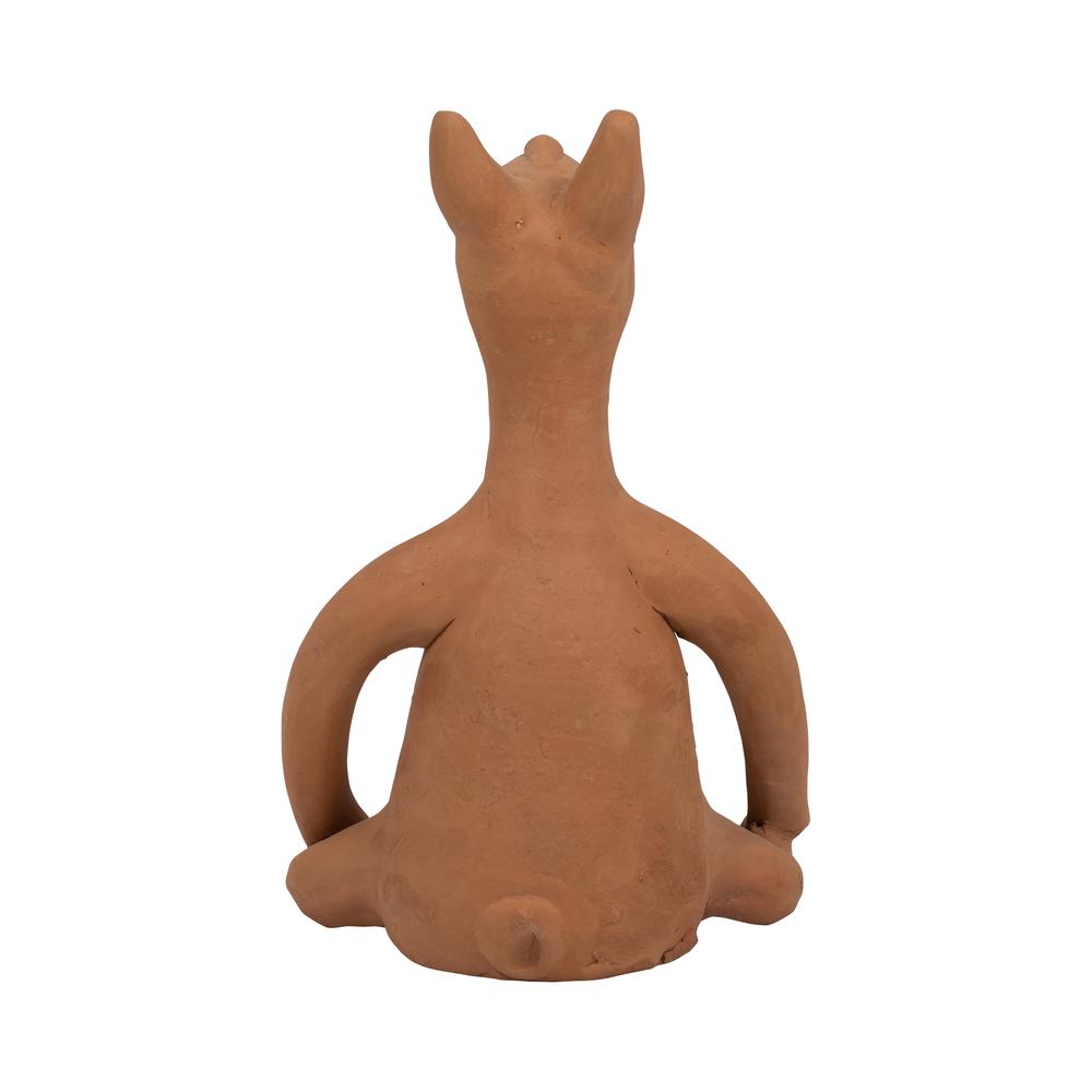 Terracotta, 9" Om Yoga Bunny, Natural. Picture 4