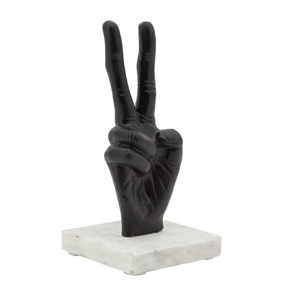 8" Metal Peace Sign, Black. Picture 2
