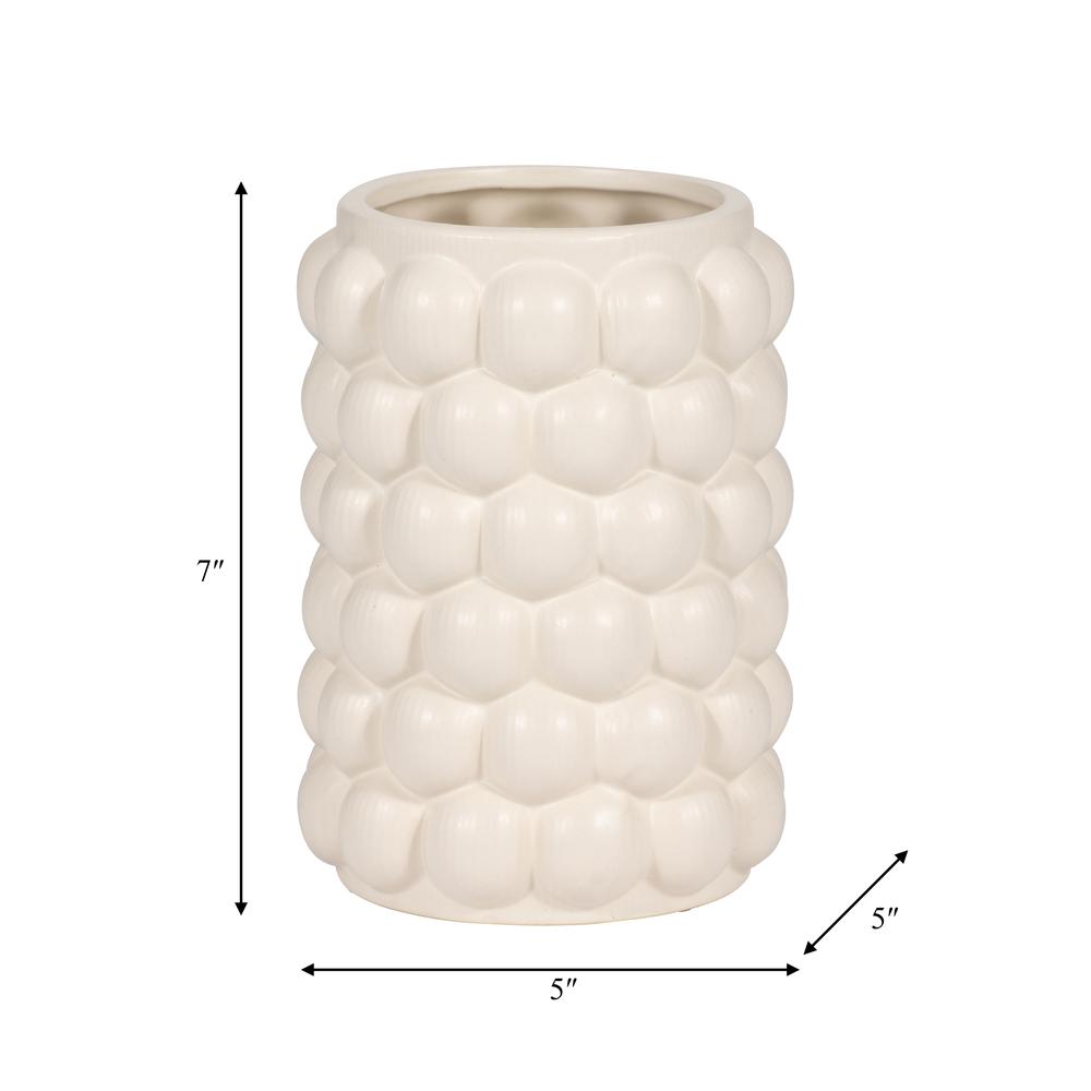 Cer, 7" Bubble Vase, Cotton. Picture 7