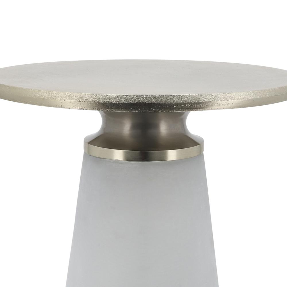 Metal Top, 18"h Nebular Side Table, Frost. Picture 4