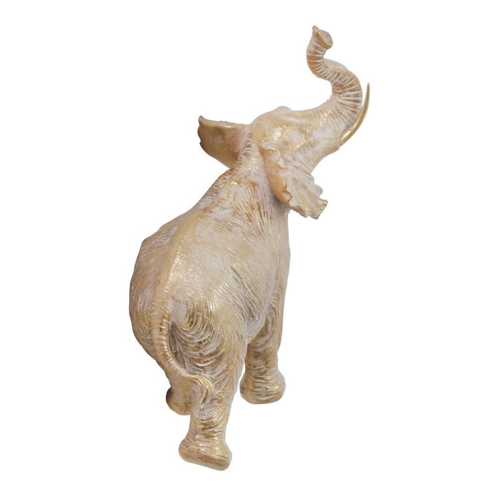Resin 12" Elephant Decoration,gold. Picture 4