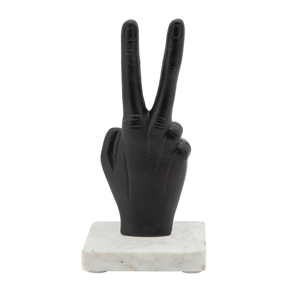 8" Metal Peace Sign, Black. Picture 4