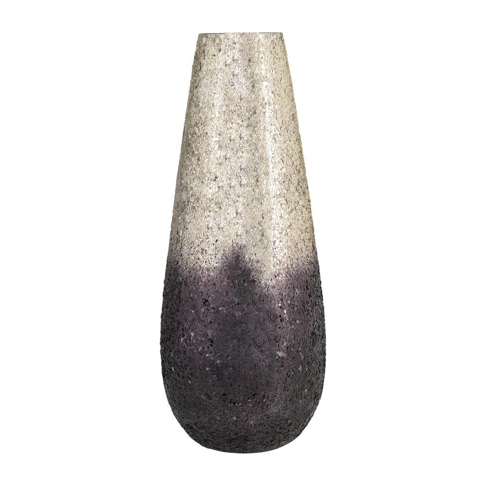 18" Crackled Vase, Plum Ombre. The main picture.