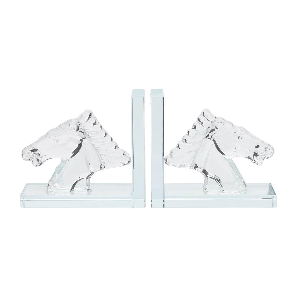 Crystal, S/2 5"h Horse Bookends. Picture 3