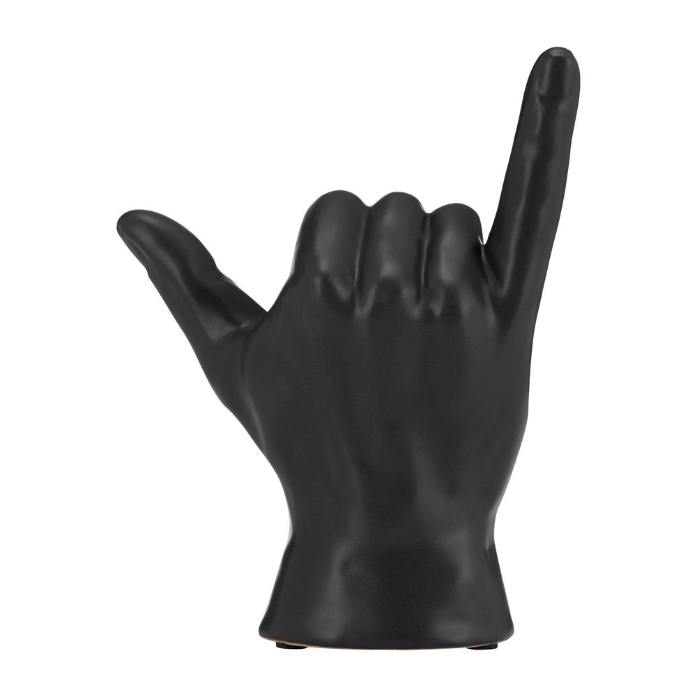 7"h, "hang Loose" Hand, Black. Picture 4