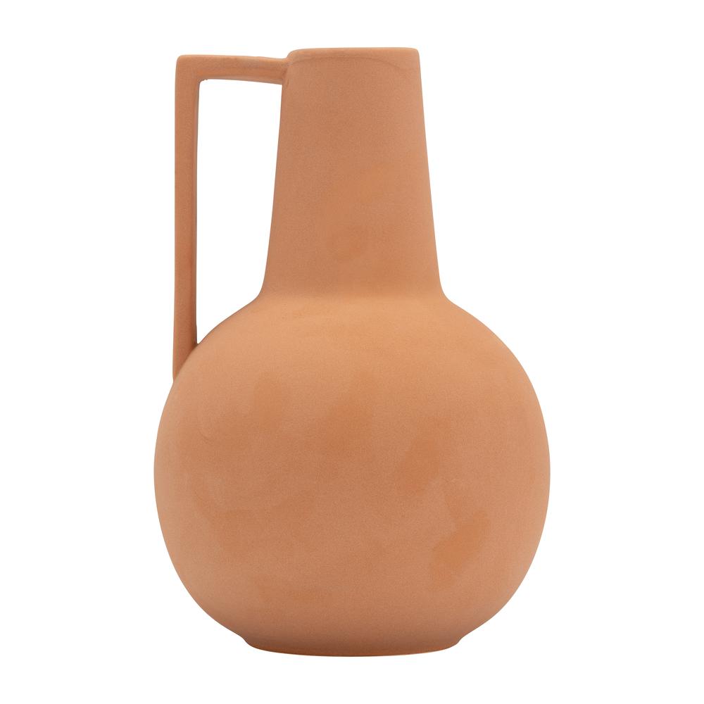 Cer,9",vase,terracota. Picture 1
