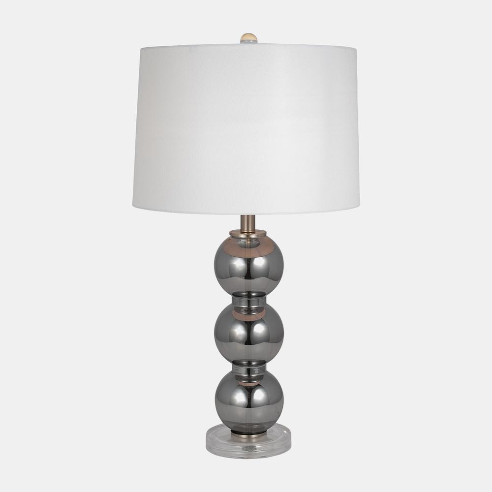 Glass 28" Orbs Table Lamp, Smoke. Picture 2