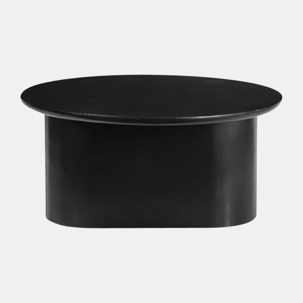 Wood, 32" Minimalist Coffee Table, Black. Picture 1