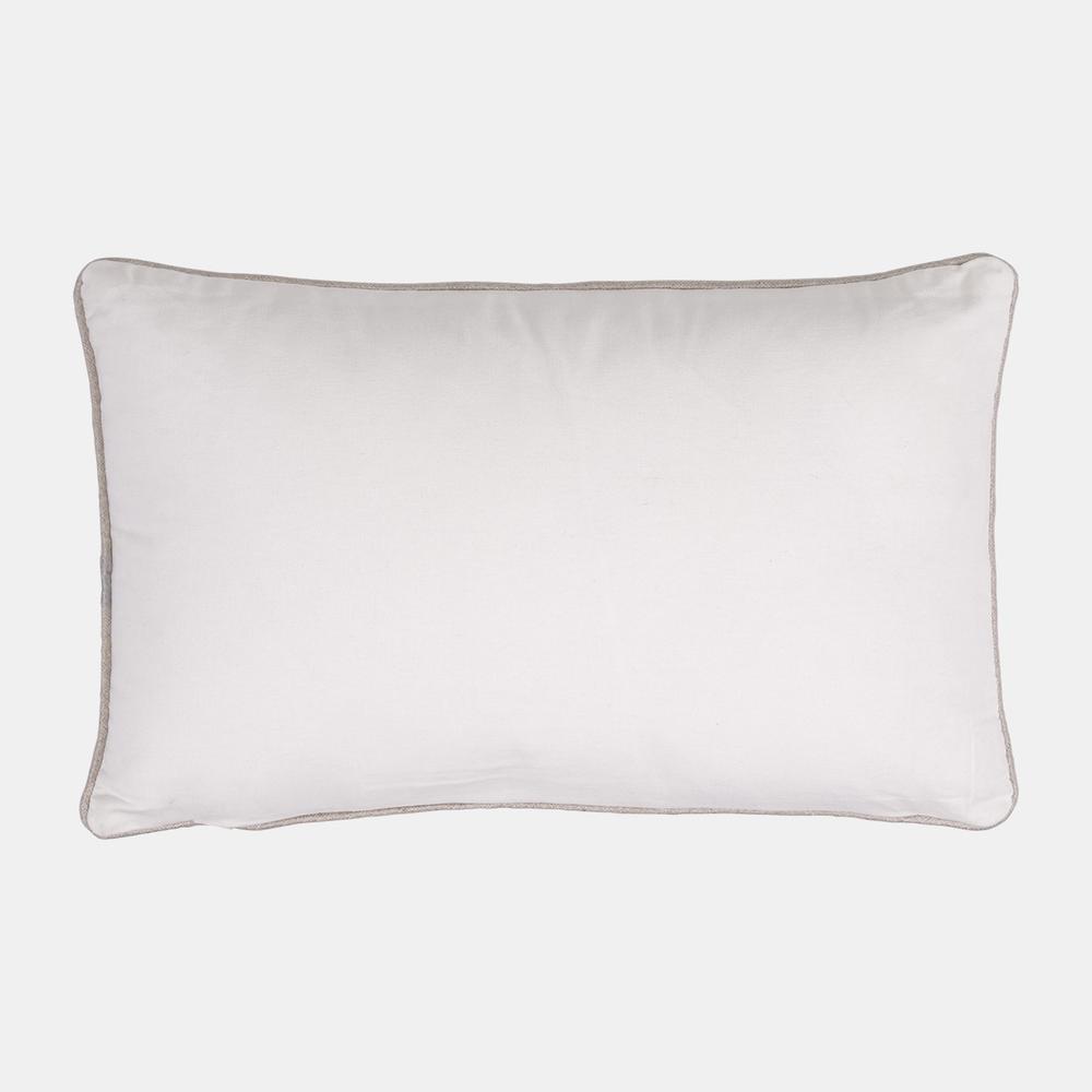 20x12" Linen, Chevron Decorative Pillow, Ivory/sil. Picture 3