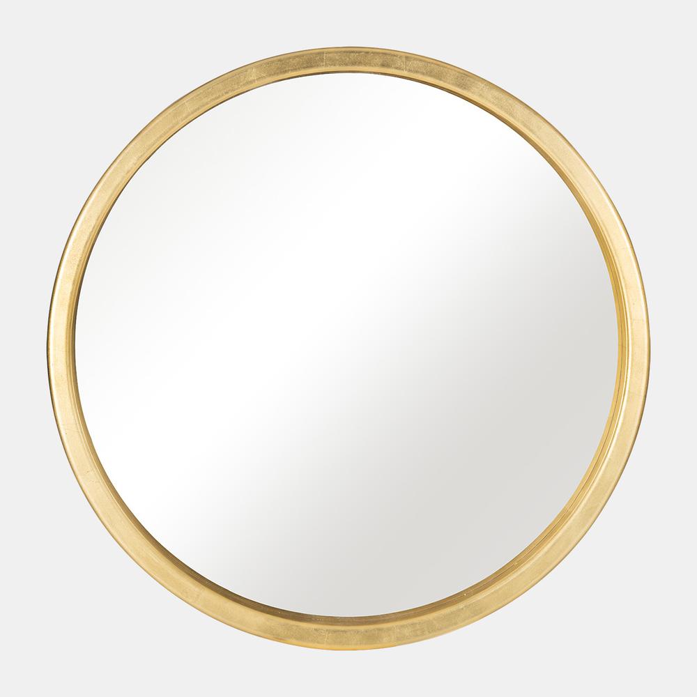 47x47,  Gold Circle Mirror. Picture 1