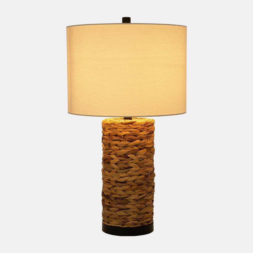 Seagrass 26" Pillar Table Lamp, Natural. Picture 2