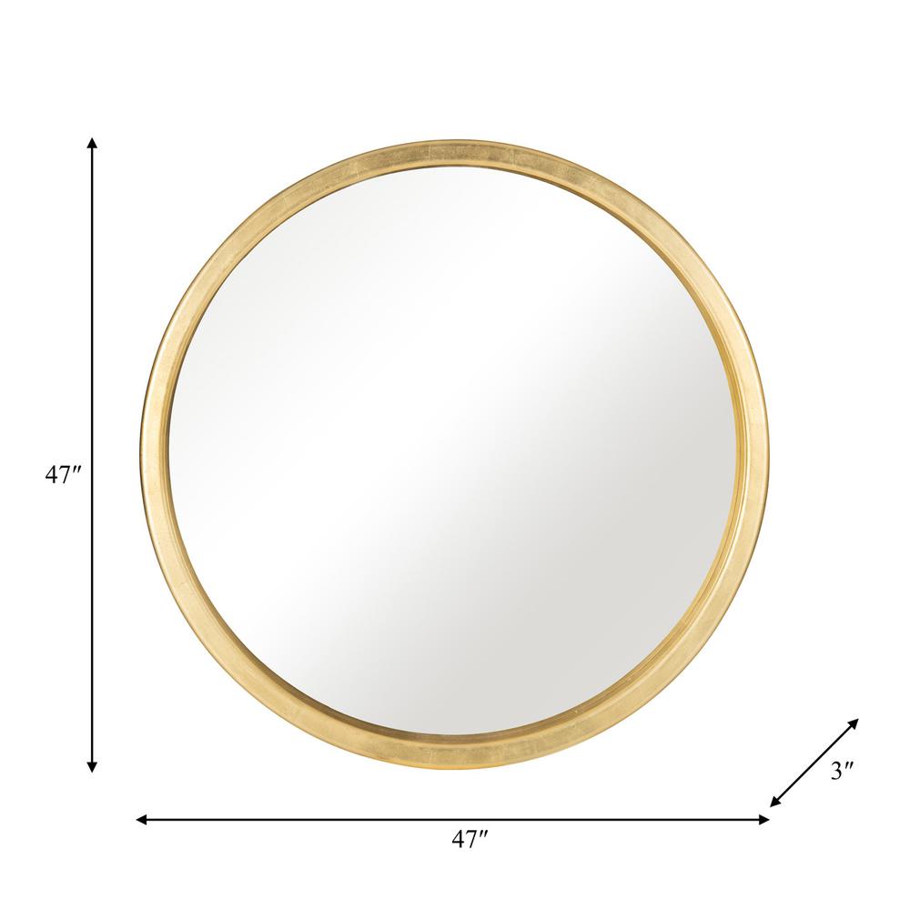 47x47,  Gold Circle Mirror. Picture 3