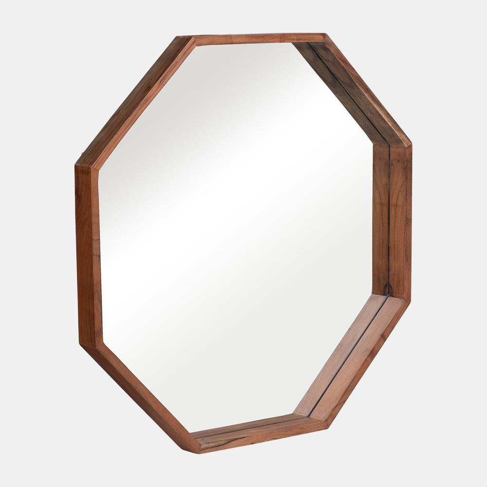 Wood,30x30, Octagon Shaped Mirror,cherry. Picture 2