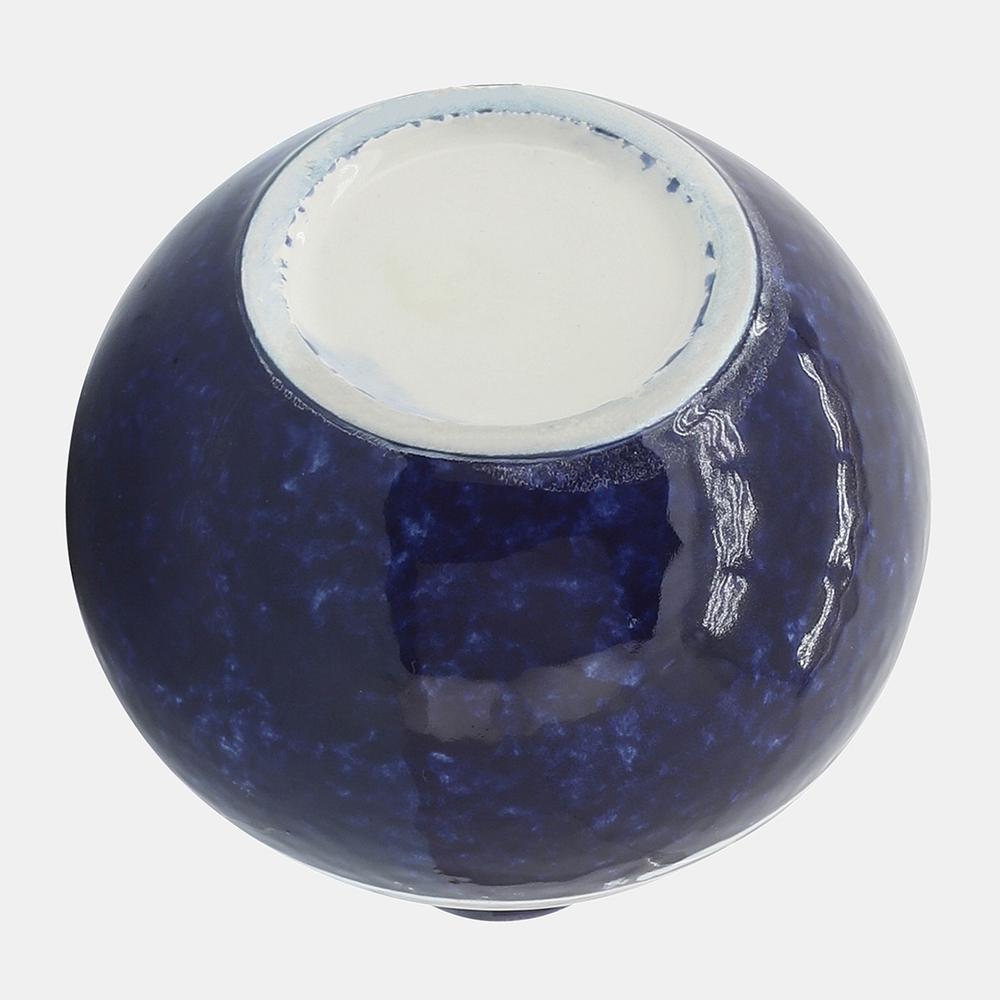 Cer, 5"h Primeval Vase, Blue. Picture 5