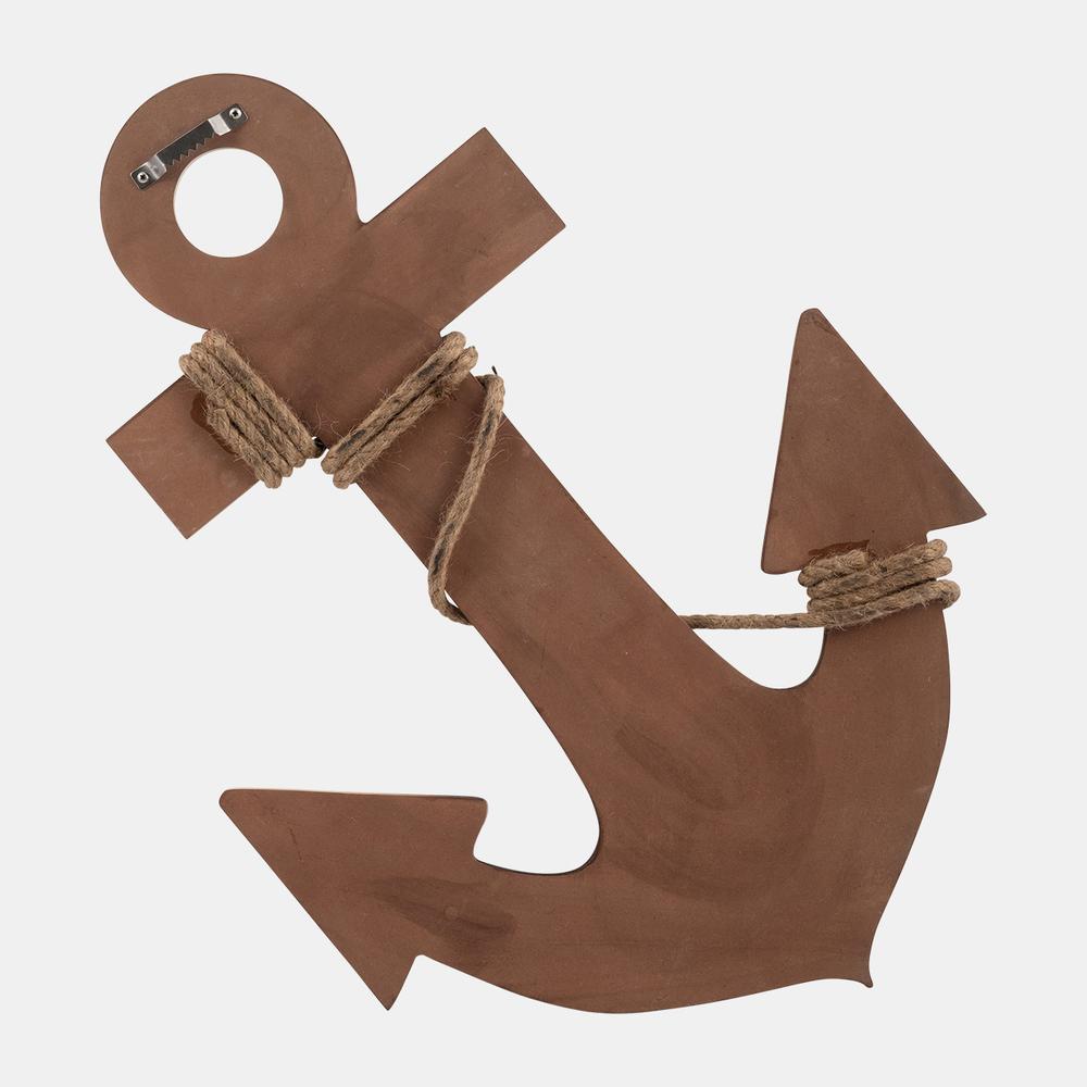 Wood, 21" Anchor Wall Deco, Multi. Picture 3